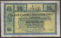 North of Scotland Bank Limited, £5, 1 March 1921, serial number A 0339/0060, two manuscript signatures, pinholes,...