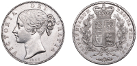Victoria (1837-1901), Crown, 1845, edge viii, cinquefoil stops (ESC 2564; S 3882). Cleaned, some marks, very fine