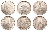 Austria, First Republic, 2 Schillings (2), 1928, 1930, 1932 [3]. Extremely fine, or nearly so 	 £60-£80