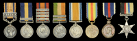 The fine group of  eight miniature campaign medals worn by Captain James Ball, 99th Foot, Cape Police and 10th South...