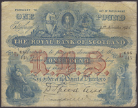 Royal Bank of Scotland, £1, 25 November 1925, serial number L 686/445, Speed and one additional manuscript...