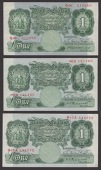 A group of Bank of England notes, including Catterns, £1, O86 prefix, Peppiatt, £1 (4), 96U, H17A, L60D, and W97A...