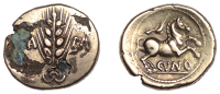 British Iron Age, CATUVELLAUNI and TRINOVANTES, Cunobelin (c. AD 8-41), a contemporary fourrée gold Stater, Classic...