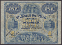 Commercial Bank of Scotland Limited, £1, 2 January 1909, serial number 18/G 119/445, printed Mackay and manuscript...
