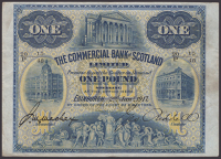Commercial Bank of Scotland Limited, £1, 2 January 1917, serial number 20/P 15/48, Mackay and Riddell signatures, a...