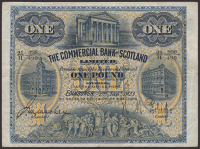 Commercial Bank of Scotland Limited, £1, 2 January 1923, serial number 21/H 398/499, Mackay and Roberts signatures,...
