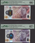 Bank of England, Sarah John, £5, 2024, serial number CA01 618750, £10, 2024, serial number HB01 913257, £20,...
