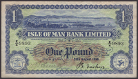 Isle of Man Bank Limited, £1, 24 August 1956, serial number E/4 9893, Cashin and Quirk signatures, a nice original...