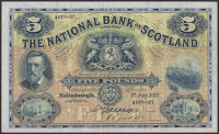 National Bank of Scotland Limited, £5, 1 July 1927, serial number A677-027, Lethbridge and Goodall manuscript...
