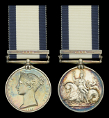 Naval General Service 1793-1840, 1 clasp, Java (James Mitchell.) a minor edge bruise, otherwise toned, extremely...