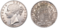 Victoria (1837-1901), Crown, 1844, edge viii, star stops (ESC 2561; S 3882). Cleaned, some marks, better than very...