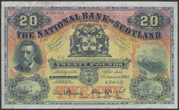 National Bank of Scotland Limited, £20, 2 January 1945, serial number A154-322, Dandie and Leggat signatures,...