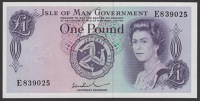 Isle of Man Government, John W. Paul, £1 (5), ND (1974), prefixes E, F, G (2), and H, and W.Dawson, £1 (7),...