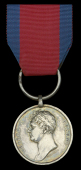 Waterloo 1815 (Robert Sutherland. 1st. Batt. 91st Reg. Foot.) surname lightly re-touched, fitted with steel clip and...