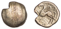 British Iron Age, TRINOVANTES, Dubnovellaunos (c. 5 BC - AD 10), gold Stater, Branch type, wreath, outline crescents...