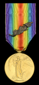 Victory Medal 1914-19, with M.I.D. oak leaves (Lt-Col H. O. B. Wood.) edge bruise, very fine	 £60-£80