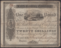 Leith Banking Company, £1, 1 May 1838, serial number 98/143, very good
PMS LB 9c	 £100-£150