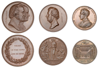 J.J. Fowler, Treasurer of the Licensed Victuallers Asylum and School, 1827, a bronze medal by H. Wyon, bust of...