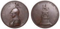 Russia, Unveiling of the Nicholas I Monument in St. Petersburg, 1859, a large bronze medal by P. Brusnitsyn,...