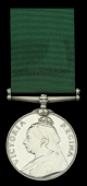 Volunteer Force Long Service Medal, V.R. (1st. Vol. Battn. Hants Regt. + 59-Cr. Sergt. F. Gamester. 1865-1903)...