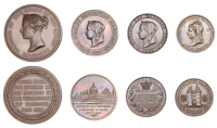 Department of Science and Art, Queen’s National Medal, 1856, a copper award by L.C. Wyon after W. Wyon, coronetted...