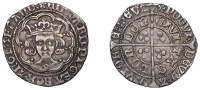 Edward IV (Second reign, 1471-1483), Groat, London, class XXI, mm. heraldic cinquefoil, rose on breast and after...