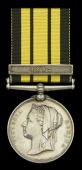 The Jebu 1892 campaign medal awarded to Mr George Stallard, Principal Judicial Officer for Lagos, and later Chief...