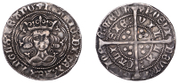 Henry VI (First reign, 1422-1461), Annulet issue, Groat, Calais, mm. cross II, no fleur on breast, reads angl’,...