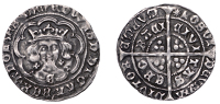 Edward IV (First reign, 1461-1470), Light coinage, Groat, York, class VII/VIII, mm. lis on obv., sun on rev.,...