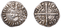 Scotland, Alexander III, Sterling, class Mb1, mm. plain cross, bust left with wider hair, pellets in crown, rev....