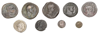 Antoninus Pius (138-161), Sestertius, 144, laureate head right, rev. Salus, seated left, feeding snake coiled round...