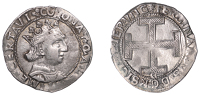 Italy, Naples, Ferdinand I of Aragon (1458-94), Coronato con busto e croce, crowned bust right, rev. large cross...