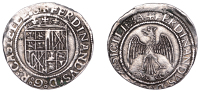 Italy, SICILY, Ferdinand I of Aragon (1479-1516), Tari, Messina, crowned shield, rev. crowned eagle left, mm. MC,...