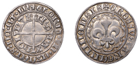 France: Feudal, Strasbourg, City, Gros, after 1397, large lis within tressure, rev. cross within double inscription,...