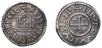 France, CAROLINGIANS, Louis the Pious (814-40), Denier, uncertain mint, h lvdovvicvs imp, cross with pellets in...