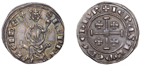 Crusader issues, CYPRUS, Henry II (1285-1324), Gros, triple pellet stop after de, 4.59g/2h (CLC pl. 16/5; Metcalf...