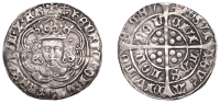 Henry VII (1485-1509), Facing Bust issue, Groat, class IIIc, mm. anchor inverted, crown with inner arch plain,...