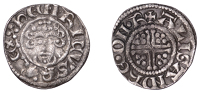 John (1199-1216), Penny, class Vb2, Rochester, Alisandre, alisandre· on· r, nd ligulate, curls 2/2, 1.38g/3h...