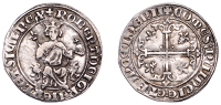 France: Feudal, PROVENCE, Robert of Anjou (1309-43), Carlin or Gigliato, king seated holding orb and sceptre, rev....