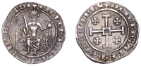 Crusader issues, CYPRUS, Peter I (1359-69), Gros (Gros grand), throne with low back, 4.61g/6h (Schl. VI/27 var.)....