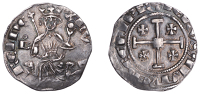 Crusader issues, CYPRUS, Hugh IV (1324-59), Gros (Gros grand), field mark b and annulet to left, 4.60g/11h (cf. Schl...