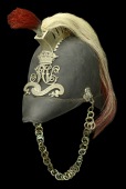The Duke of Manchester's Huntingdonshire Mounted Rifle Volunteers Helmet.
A very scarce Trooper’s leather...