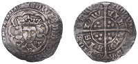 Edward IV (First reign, 1461-1470), Light coinage, Groat, Bristol, class VII, mm. crown, quatrefoils by neck, fleurs...
