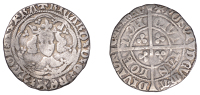 Richard II (1377-1399), Halfgroat, type III, mm. cross pattée, double saltire stops, 2.17g/6h (DIG 1/1, this coin...