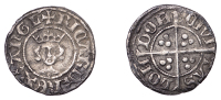 Richard II (1377-1399), Halfpenny, type I, London, annulet on breast, reversed Roman n on reverse, 0.50g/9h (Withers...