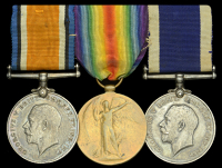 Three: Leading Seaman W. Burgess, Royal Navy

British War and Victory Medals (J.30203 W. Burgess. A.B. R.N.);...
