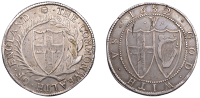 Commonwealth (1649-1660), Crown, 1652, mm. sun on obv. only, the . commonwealth . of . england around St. George’s...