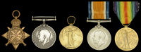 Three: Private W. Bull, Northamptonshire Regiment
1914 Star (9036 Pte. W. Bull. 2/North’n R.); British War and...