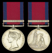 Military General Service 1793-1814, 1 clasp, Barrosa (J. Entwistle, Corpl. 95th Foot) good very fine and a rare...
