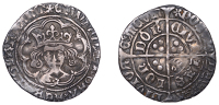 Edward IV (Second reign, 1471-1483), Groat, London, class XXI, mm. heraldic cinquefoil, rose on breast and after...